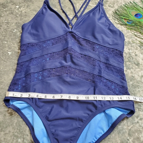 Xhilaration Crochet One Piece Swimsuit - Picture 4 of 7
